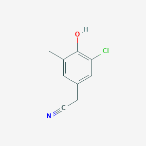 molecular formula C9H8ClNO B8656778 (3-Chloro-4-hydroxy-5-methyl-phenyl)-acetonitrile 