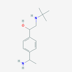 molecular formula C14H24N2O B8656798 1-[4-(1-Aminoethyl)phenyl]-2-(tert-butylamino)ethan-1-ol CAS No. 1037254-47-9