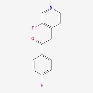 molecular formula C13H9F2NO B8656800 1-(4-Fluorophenyl)-2-(3-fluoropyridin-4-yl)ethanone 