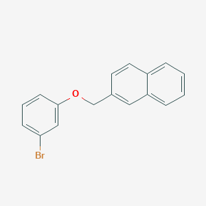 molecular formula C17H13BrO B8656806 2-[(3-Bromophenoxy)methyl]naphthalene CAS No. 130722-33-7