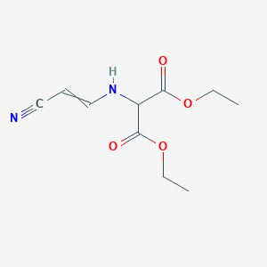 molecular formula C10H14N2O4 B8656808 1,3-Diethyl 2-[(2-cyanoeth-1-EN-1-YL)amino]propanedioate 