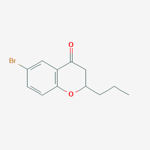 molecular formula C12H13BrO2 B8656814 6-bromo-2-propyl-2,3-dihydro-4H-chromen-4-one 