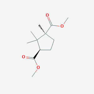 molecular formula C12H20O4 B8656824 (1S,3R)-dimethyl 1,2,2-trimethylcyclopentane-1,3-dicarboxylate 