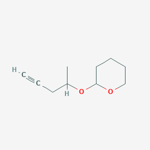 molecular formula C10H16O2 B8656826 2H-Pyran, tetrahydro-2-[(1-methyl-3-butynyl)oxy]- CAS No. 58654-09-4