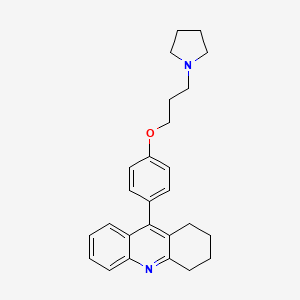 molecular formula C26H30N2O B8656830 9-[4-(3-Pyrrolidin-1-yl-propoxy)-phenyl]-1,2,3,4-tetrahydro-acridine CAS No. 873014-76-7
