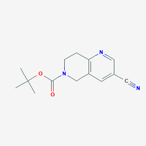 6-(tert-Butoxycarbonyl)-3-cyano-5,6,7,8-tetrahydro-1,6-naphthyridine