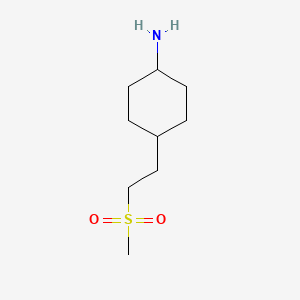 molecular formula C9H19NO2S B8657005 trans 4-(2-Methanesulfonyl-ethyl)-cyclohexylamine 