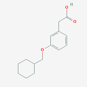 molecular formula C15H20O3 B8657050 2-[3-(cyclohexylmethoxy)phenyl]acetic Acid 