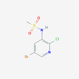 molecular formula C6H6BrClN2O2S B8657088 N-(5-bromo-2-chloro-3-pyridinyl)methanesulfonamide CAS No. 1010120-58-7