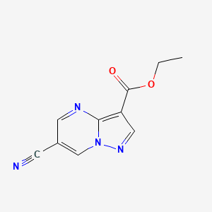 molecular formula C10H8N4O2 B8657089 Ethyl 6-cyanopyrazolo[1,5-a]pyrimidine-3-carboxylate 