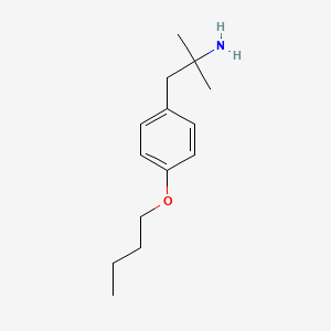 molecular formula C14H23NO B8657108 Benzeneethanamine, 4-butoxy-alpha,alpha-dimethyl- 