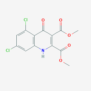 molecular formula C13H9Cl2NO5 B8657140 Dimethyl 5,7-dichloro-4-hydroxy-quinoline-2,3-dicarboxylate CAS No. 147494-03-9