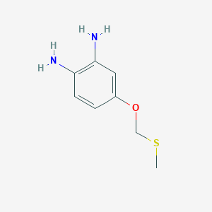molecular formula C8H12N2OS B8657205 4-[(Methylsulfanyl)methoxy]benzene-1,2-diamine CAS No. 54029-77-5