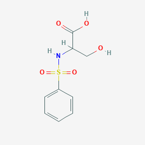 molecular formula C9H11NO5S B8657224 N-(Phenylsulfonyl)serine 