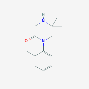 5,5-Dimethyl-1-(2-methylphenyl)piperazin-2-one