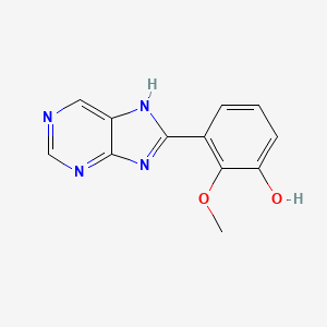 B8657390 2-methoxy-3-(7H-purin-8-yl)phenol CAS No. 89469-38-5