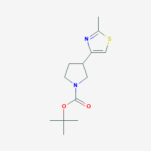 molecular formula C13H20N2O2S B8657426 Tert-butyl 3-(2-methyl-1,3-thiazol-4-yl)pyrrolidine-1-carboxylate CAS No. 1225218-95-0