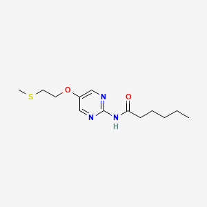 N-(5-(2-(methylthio)ethoxy)pyrimidin-2-yl)hexanamide