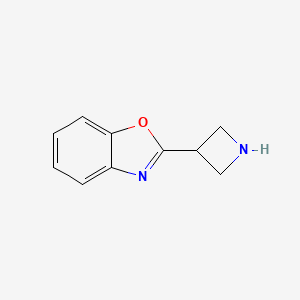 molecular formula C10H10N2O B8657539 BENZOXAZOLE,2-(3-AZETIDINYL)- 