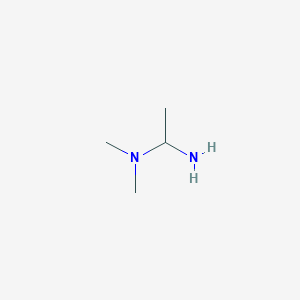 molecular formula C4H12N2 B8657547 N~1~,N~1~-Dimethylethane-1,1-diamine CAS No. 116042-60-5