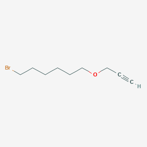 molecular formula C9H15BrO B8657619 Hexane, 1-bromo-6-(2-propyn-1-yloxy)- CAS No. 102294-00-8