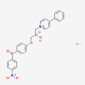 1-(2-Hydroxy-3-(4-(4-nitrobenzoyl)phenoxy)propyl)-4-phenylpyridinium chloride