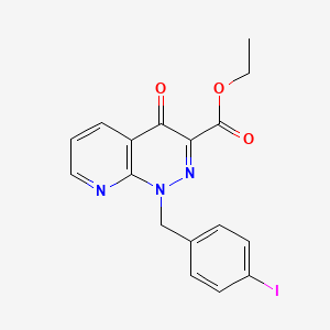 Ethyl 1-[(4-iodophenyl)methyl]-4-oxo-1,4-dihydropyrido[2,3-c]pyridazine-3-carboxylate