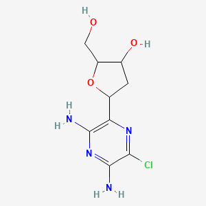 2-Chloro-6-(beta-D-2-deoxyribofuranosyl)-3,5-diaminopyrazine