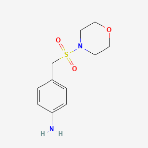 molecular formula C11H16N2O3S B8657926 4-(Morpholine-4-sulfonylmethyl)-phenylamine 