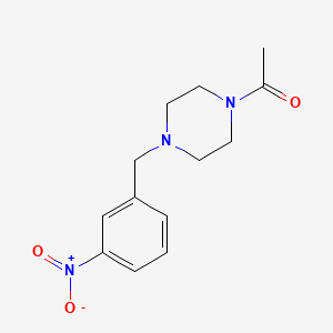 1-{4-[(3-Nitrophenyl)methyl]piperazin-1-yl}ethan-1-one
