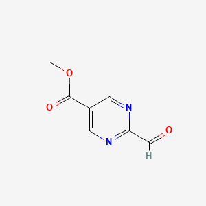 molecular formula C7H6N2O3 B8658009 Methyl 2-formylpyrimidine-5-carboxylate 