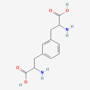 molecular formula C12H16N2O4 B8658135 2-Amino-3-[3-(2-amino-2-carboxy-ethyl)-phenyl]-propionic acid 