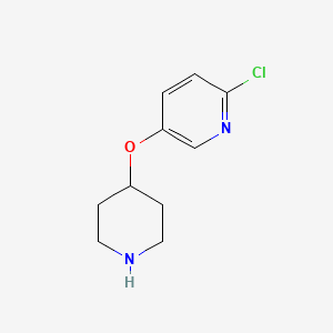 molecular formula C10H13ClN2O B8658287 2-Chloro-5-(piperidin-4-yloxy)pyridine 
