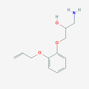 molecular formula C12H17NO3 B8658520 2-Propanol, 1-amino-3-[2-(2-propenyloxy)phenoxy]- CAS No. 6452-56-8