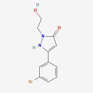5-(3-Bromophenyl)-2-(2-hydroxyethyl)-1,2-dihydro-3H-pyrazol-3-one