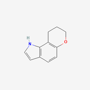 molecular formula C11H11NO B8658529 Pyrano(2,3-g)indole, 1,7,8,9-tetrahydro- CAS No. 81257-93-4