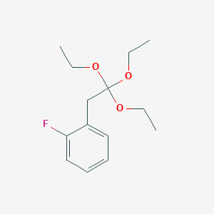 molecular formula C14H21FO3 B8658583 1-Fluoro-2-(2,2,2-triethoxyethyl)benzene 