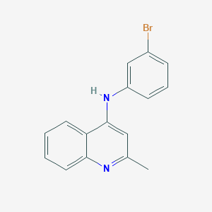 molecular formula C16H13BrN2 B8658589 N-(3-bromophenyl)-2-methylquinolin-4-amine 