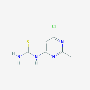 molecular formula C6H7ClN4S B8658600 (6-Chloro-2-methylpyrimidin-4-yl)thiourea 