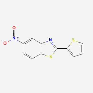 molecular formula C11H6N2O2S2 B8658711 Benzothiazole, 5-nitro-2-(2-thienyl)- CAS No. 61352-31-6
