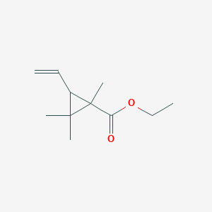 molecular formula C11H18O2 B8658782 Ethyl 3-ethenyl-1,2,2-trimethylcyclopropane-1-carboxylate CAS No. 60066-49-1