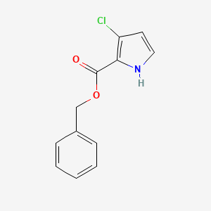 molecular formula C12H10ClNO2 B8659260 3-Chloro-1h-pyrrole-2-carboxylic acid phenylmethyl ester 