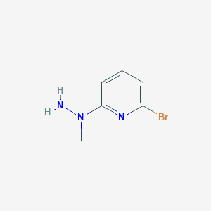molecular formula C6H8BrN3 B8659379 2-Bromo-6-(1-methylhydrazinyl)pyridine 