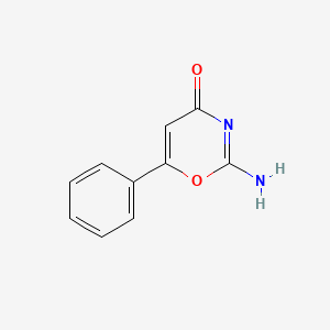 molecular formula C10H8N2O2 B8659410 2-Amino-6-phenyl-1,3-oxazine-4-one 