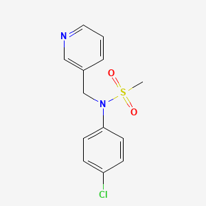 molecular formula C13H13ClN2O2S B8659418 N-(4-chlorophenyl)-N-(pyridin-3-ylmethyl)methanesulfonamide 