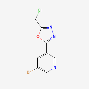 3-Bromo-5-[5-(chloromethyl)-1,3,4-oxadiazol-2-yl]pyridine