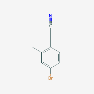 molecular formula C11H12BrN B8659456 2-(4-Bromo-2-methylphenyl)-2-methylpropanenitrile 