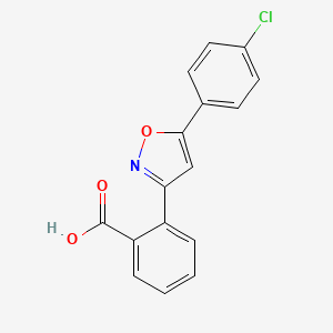 2-[5-(4-Chlorophenyl)-1,2-oxazol-3-yl]benzoic acid