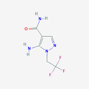 molecular formula C6H7F3N4O B8659538 5-amino-1-(2,2,2-trifluoroethyl)-1H-pyrazole-4-carboxamide 