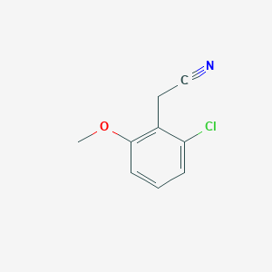 molecular formula C9H8ClNO B8659576 Benzeneacetonitrile, 2-chloro-6-methoxy- CAS No. 170737-91-4